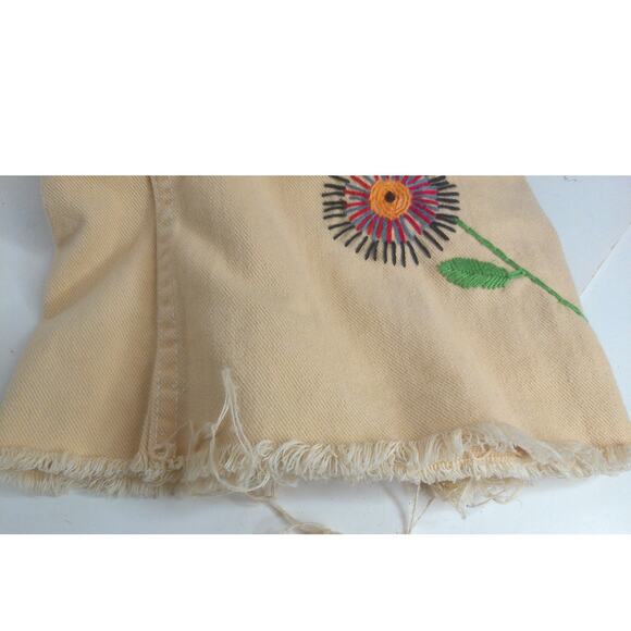 Vintage Love N Stuff Embroidered Low Rise Bell Bottom Jeans Mushrooms Read - Picture 12 of 13